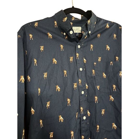 J. Crew Men's M Blue Graphic Print Slim Fit Long Sleeve Shirt - Picture 5 of 6